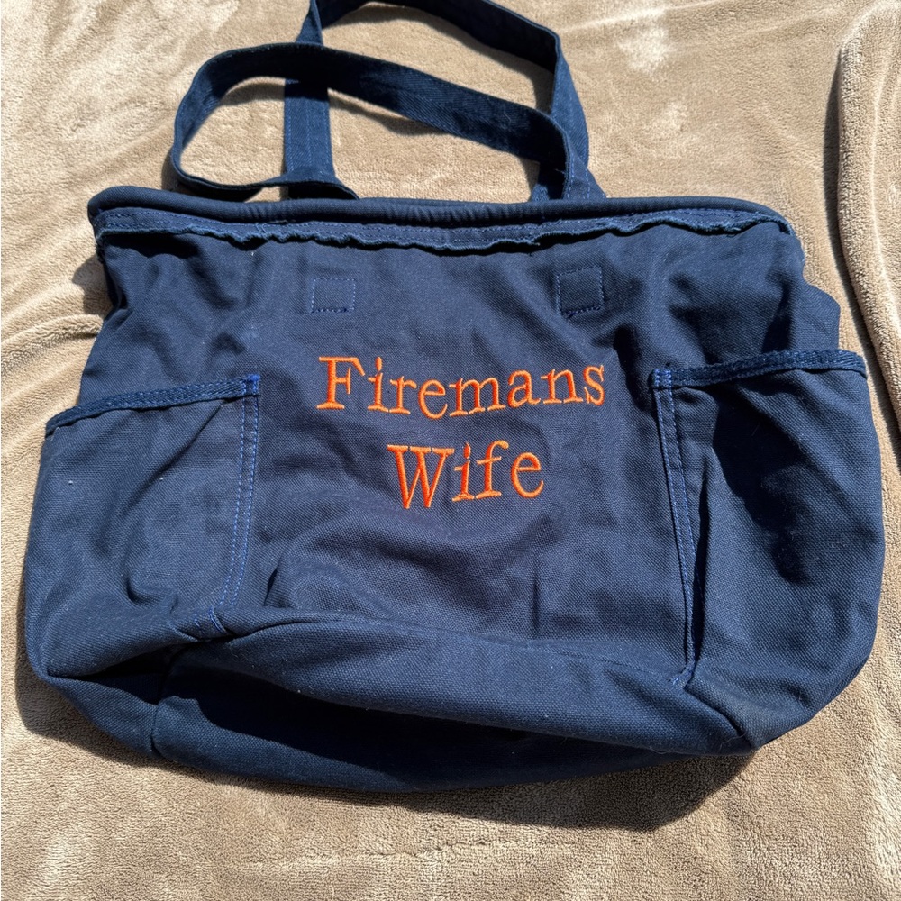 Thirty-One Navy Blue Fireman's Wife Laptop Bag